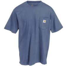 Carhartt Shirts Mens K87 Bls Bluestone Short Sleeve Pocket T Shirt