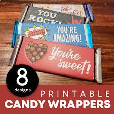 Scopri ricette, idee per la casa, consigli di stile e altre idee da provare. Printable Candy Wrappers For Holidays Birthdays Parties And More