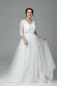 Plus Size Long Sleeve Wedding Dress Lace Wedding Dress