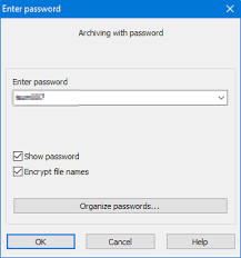 how to lock rar file with pword in