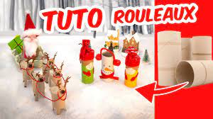 Tuto Noël rouleau de papier toilette - Décor de Noël à zéro euro ! 0€ -  YouTube