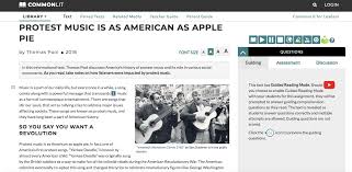 Commonlit answers ― this page helps you get all the answers to the stories or chapters found in commonlit. Protest Music Is As American As Apple Pie In Tom S Words