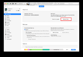 an ipad to factory default using itunes