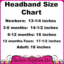 Headband Size Chart Baby Baby Diy Headband Hair Bow