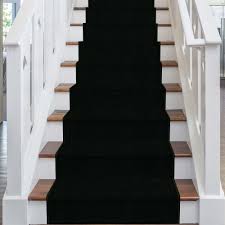 plain black stair runner