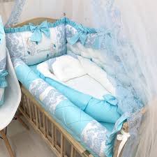 royal luxury baby bedding set in blue