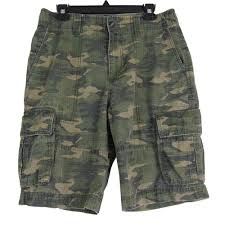 Mens Boys Merona Green Cargo Shorts Size 32
