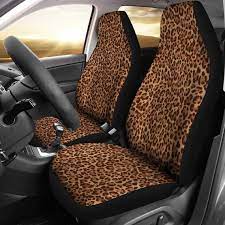 Leopard Skin Car Seat Covers Set Animal