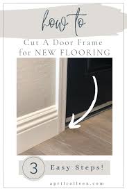 a door frame for new flooring