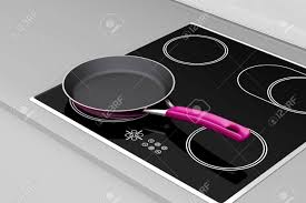 Frying Pan At The Induction Cooktop Stock Photo, Picture And Royalty Free  Image. Image 29391382.