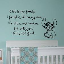 Vinyl Wall Decal Quote Lilo And Stitch