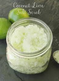 diy coconut lime salt scrub