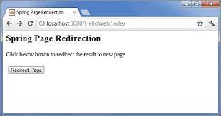 spring mvc page redirection exle