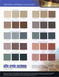 Elite Crete Systems Colour Charts