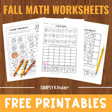free fall math worksheets to use with