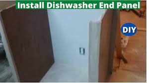 how to install dishwasher end panel