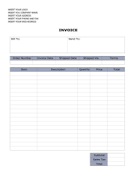 Billing Invoice Samples And Word Document Invoice Template
