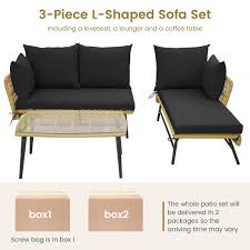 Devoko Patio Furniture Set L Shaped