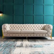 2300mm beige modern chesterfield sofa 3