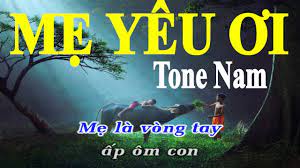 Mẹ Yêu Ơi - Karaoke Tone Nam | Quách Beem | Yêu ca hát - Love Singing