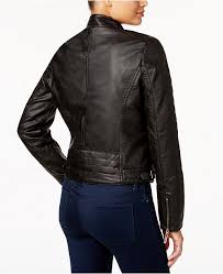 Juniors Faux Leather Jacket Created For Macys