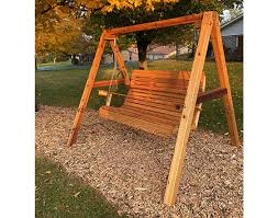 Fire pits & outdoor fireplaces. Red Cedar Royal Highback Porch Swing