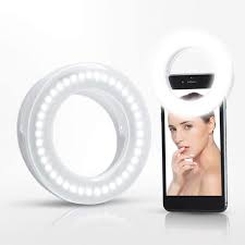 Amazon Com Xinbaohong Selfie Ring Light Rechargeable Portable Clip On Selfie Fill Light With 40 Led For Smart Phone Photography Camera Video Girl Makes Up Electronics