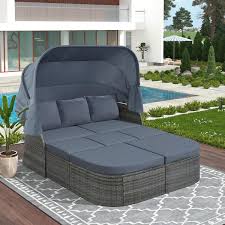 Polibi Patio Wicker Outdoor Day Bed
