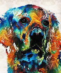 Colorful Dog Pop Art Print From