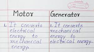 difference between motor and generator