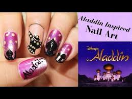 aladdin inspired nail art