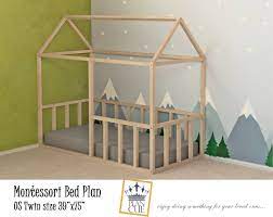 A toddler floor bed frame was just a no brainer for us. 10 Diy Montessori Floor House Beds Free Plans If Only April