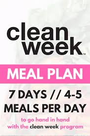clean week meal plan