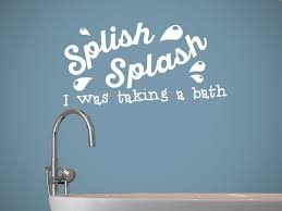 Splish Splash Bathroom Wall Art Vinyl