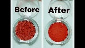how to fix broken eyeshadow without