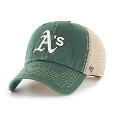 Oakland Athletics 47 Brand Trawler Dark Green Clean Up Adjustable Hat