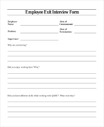 Sample Exit Interview Form 10 Examples In Pdf Word