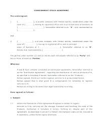 Retail Consignment Agreement Template Free Stock South Africa