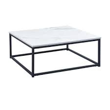 square coffee table marble