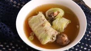 asian stuffed napa cabbage in ginger