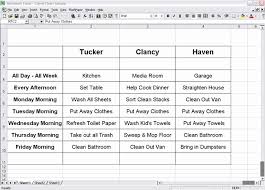 Daily Chore Chart Template Luxury Daily Chores Template