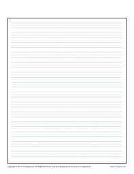 Lined Writing Paper For Kids Printable Template