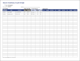 stock inventory control spreadsheet