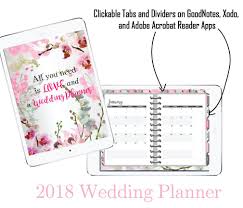 Digital 2018 Wedding Planner For Pdf Annotator Apps Pink