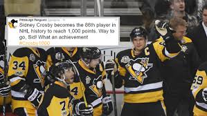 Position your cursor over the question mark found beside each question for the answer . The Hockey World Reflects On Sidney Crosby S Greatness After He Reaches 1 000 Points Article Bardown