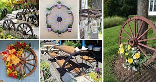 Old Wagon Wheels In Your Garden