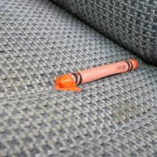 melted crayon in car upholstery