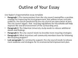   pages Model Outline for Argumentative Essay Daily Teaching Tools