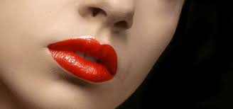 red lipstick red lip makeup detail
