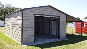 30x30 boxed eave garage with lean to